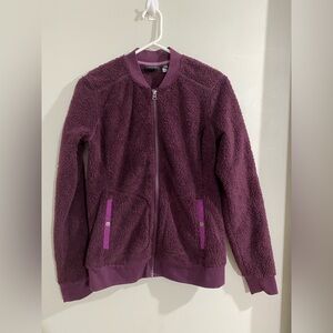 Marmot for Life Women’s Olson Fleece Sherpa Plum Purple Small Zipper Jacket